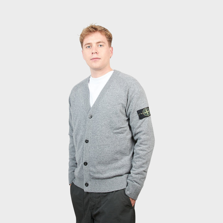 Stone Island cardigan i Geelong uld med V-hals