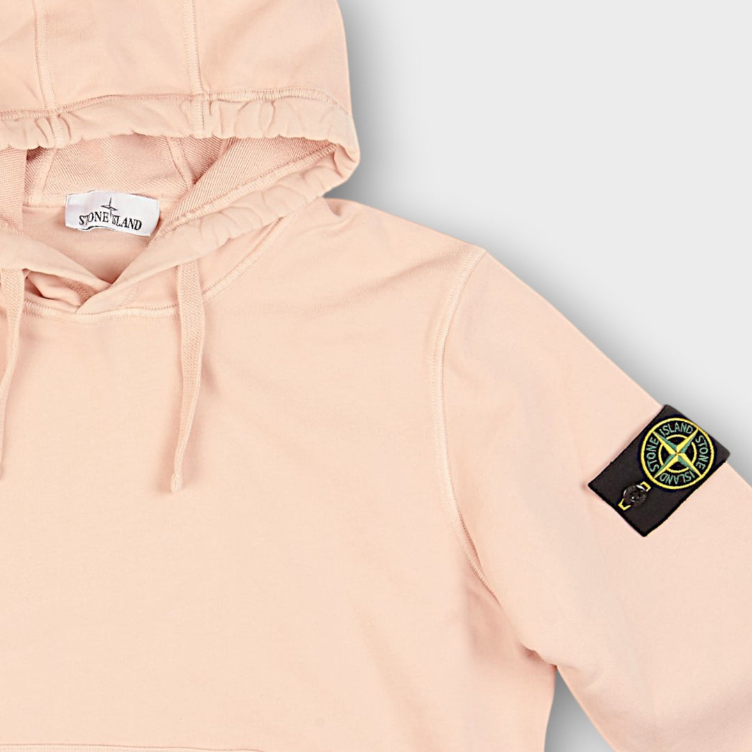 Stone Island Felpa sweatshirt med hætte i Light Pink.
