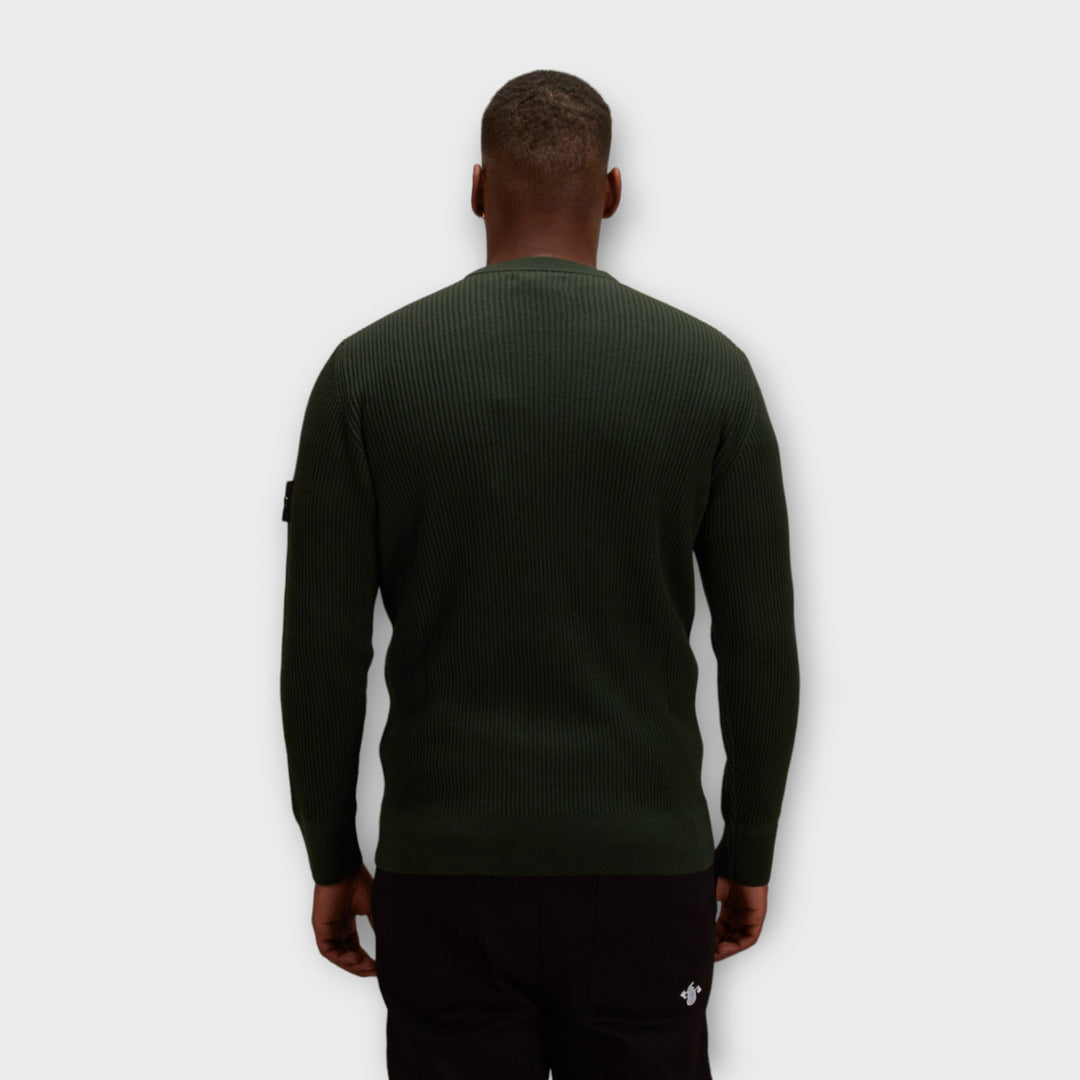 Stone Island 553C2 Rib Knit In Green