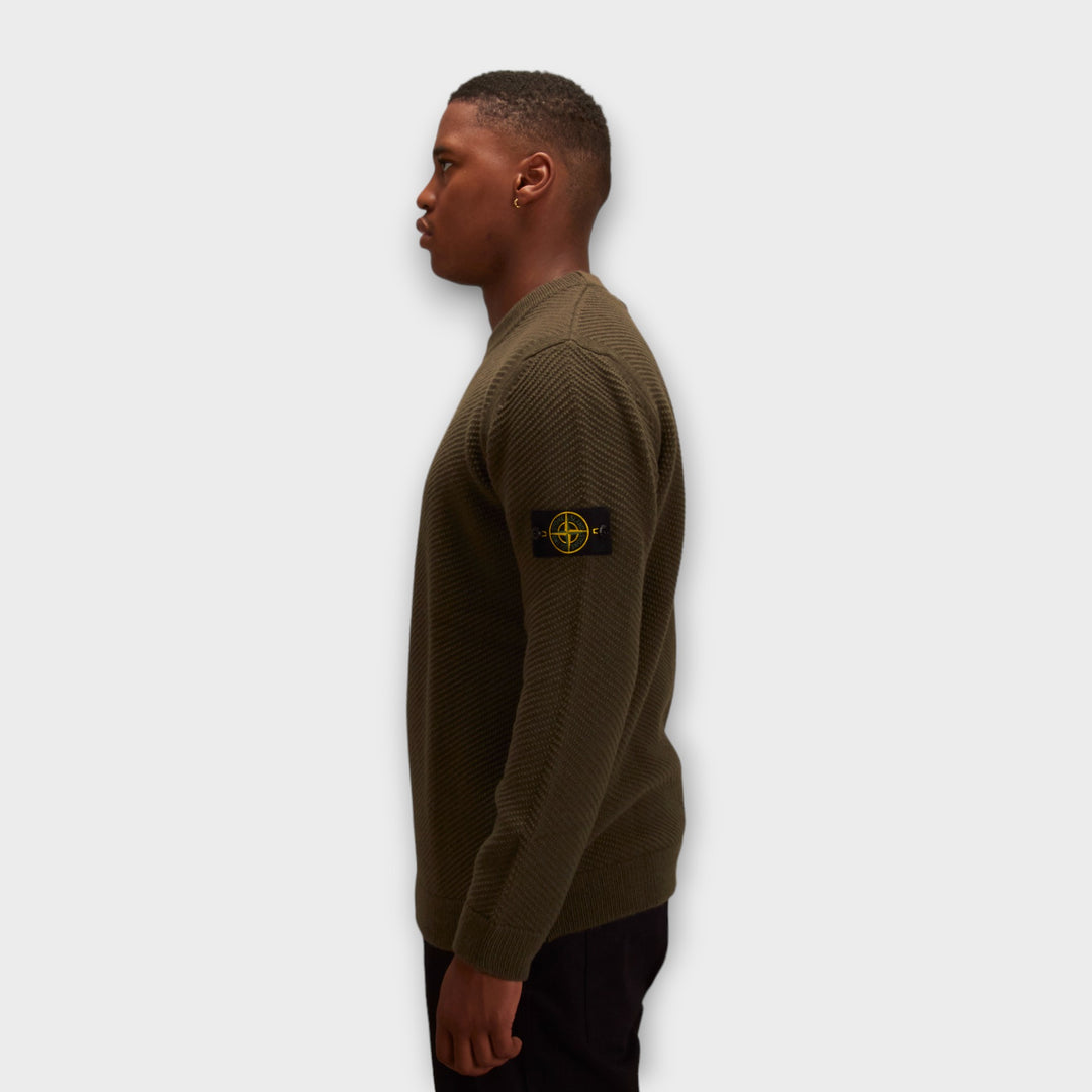 Stone Island 531B6 Crewneck Knitwear In Green