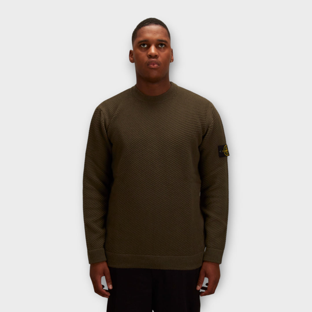 Stone Island 531B6 Crewneck Knitwear In Green