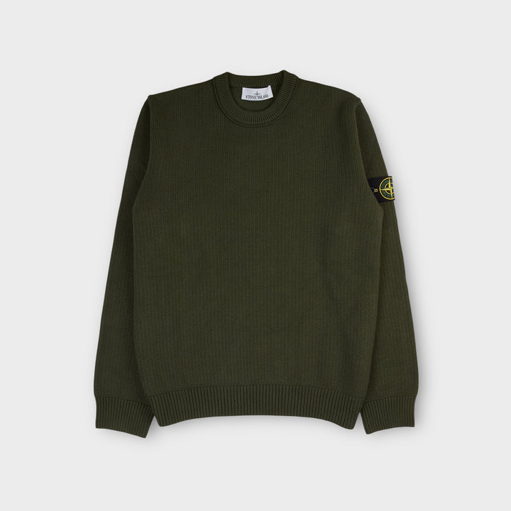 Stone Island crewneck jumper i military green til herrer