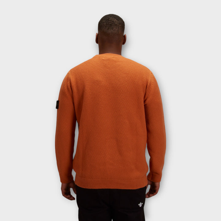 Stone Island 531B6 Crewneck Knit In Orange