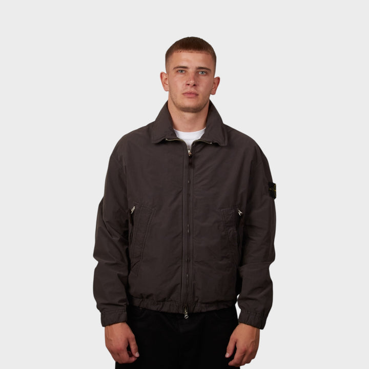 Stone Island David Light-TC I Lead Grey jakke set fra fronten.