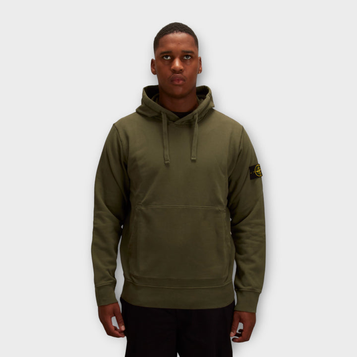 Stone Island 64151 Felpa Hoodie I Grøn