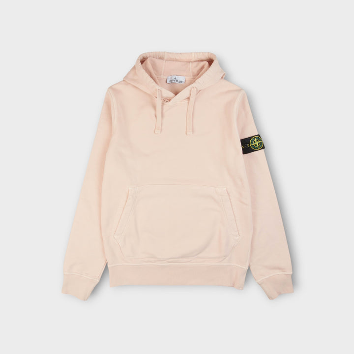 Stone Island Felpa Hoodie i Light Pink med Compass Badge.