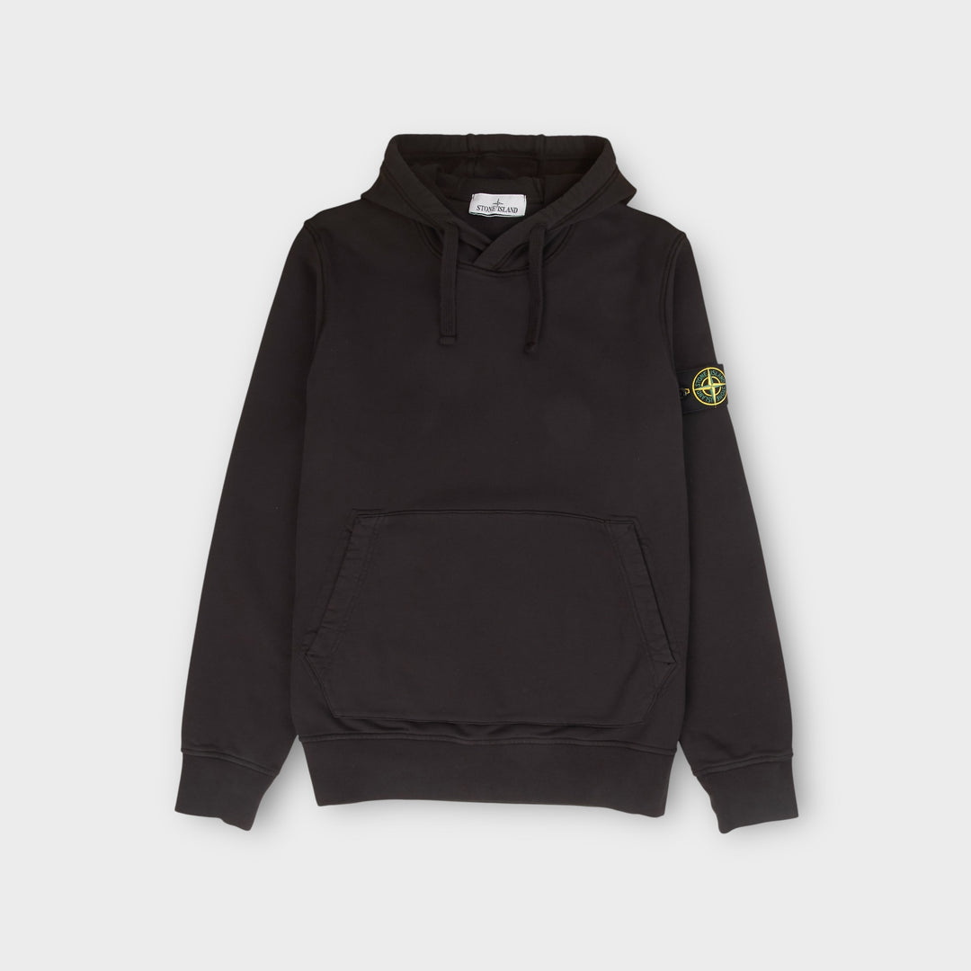 Stone Island Felpa Hoodie i Sort