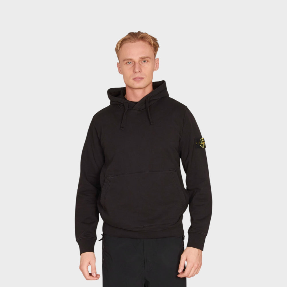Stone Island Felpa Hoodie i Sort