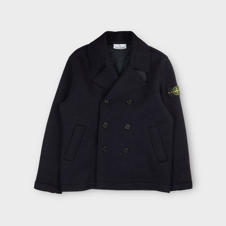 Stone Island Felted RWS Wool Jacket i navy til herrer