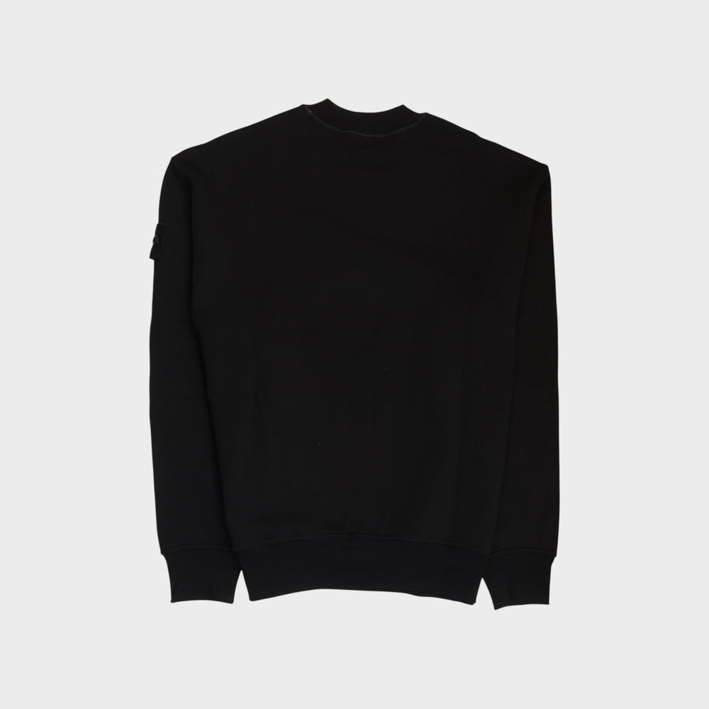 Stone Island Felpa Ghost Crewneck i Sort set bagfra