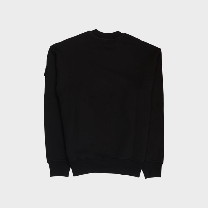 Stone Island Felpa Ghost Crewneck i Sort set bagfra