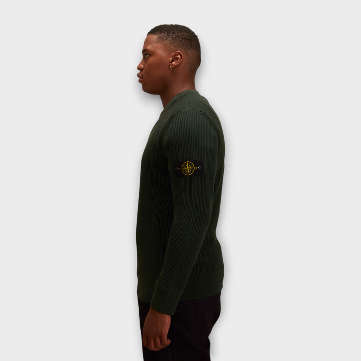 Stone Island 553C2 Rib Knit In Green