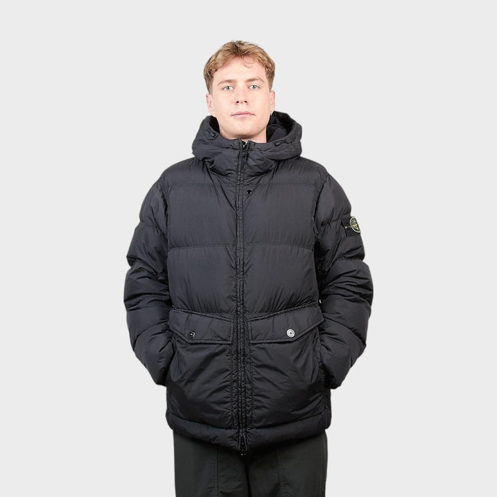 Herrejakke Stone Island med aftageligt logo