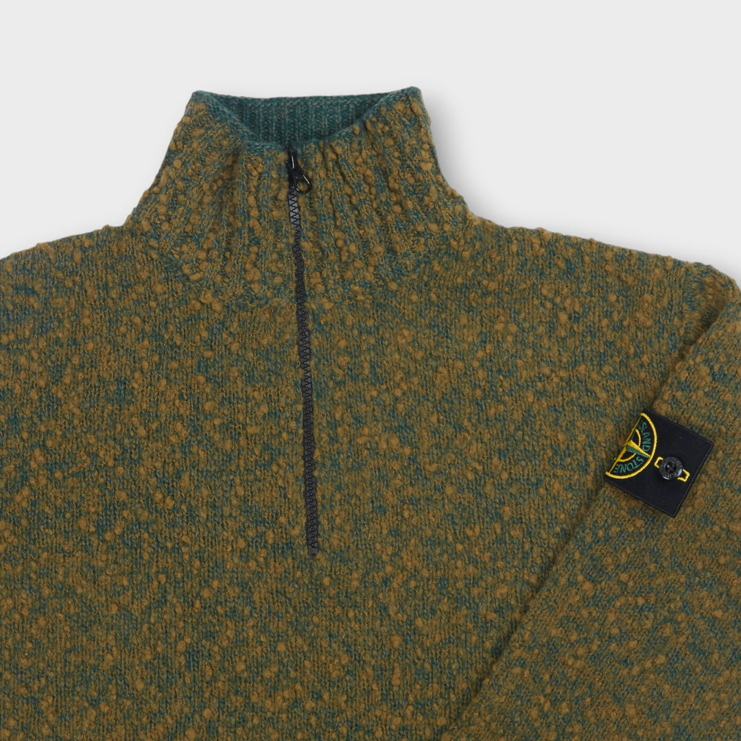 Stone Island loose fit strik med høj ribkrave.