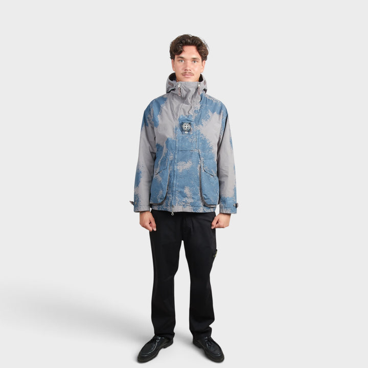 Stone Island Hand Painted David Light-TC Jakke i Grey/Blue