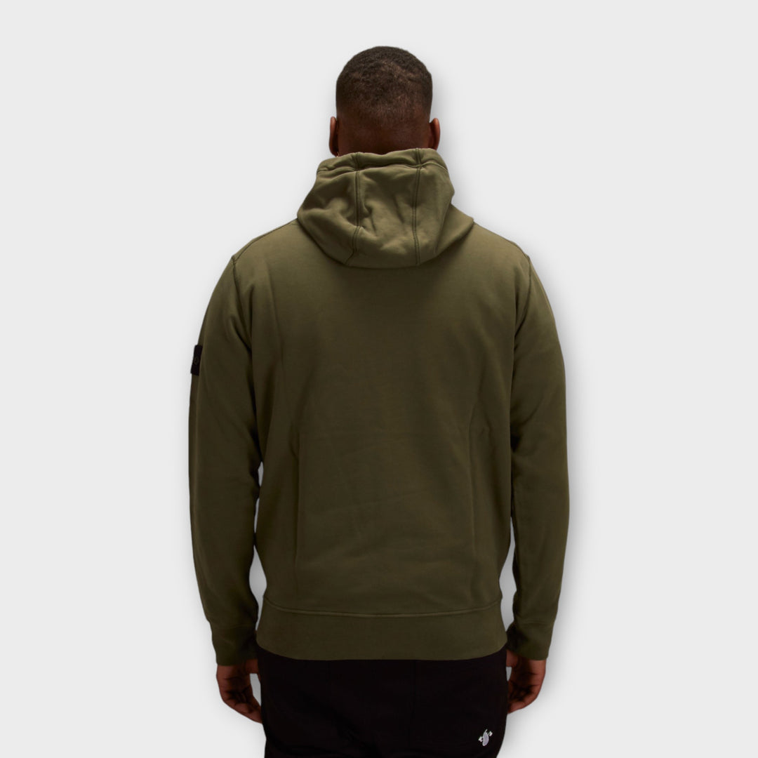 Stone Island 64151 Felpa Hoodie I Grøn