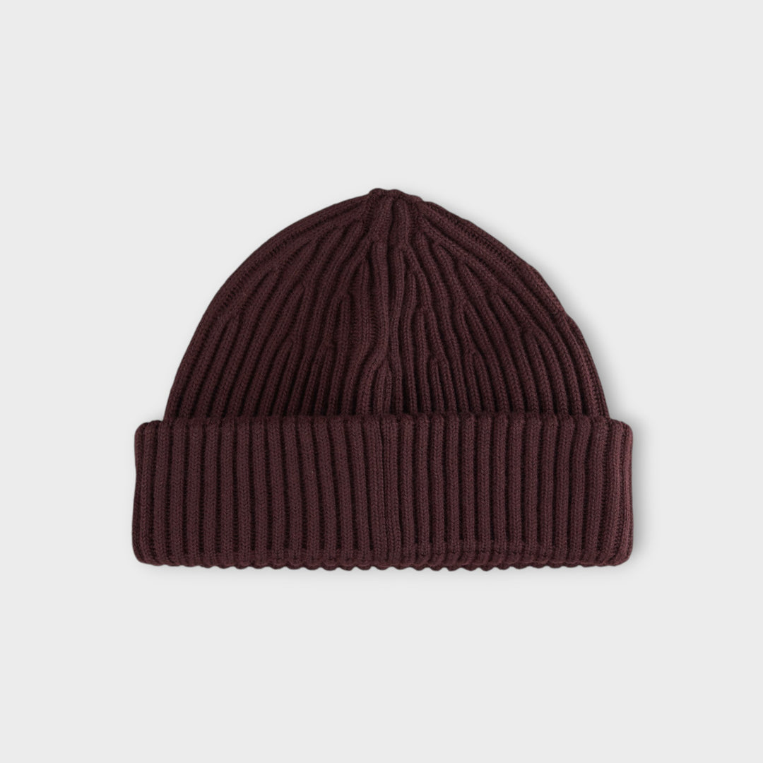 Stone Island Rib Knit Beanie I Burgundy