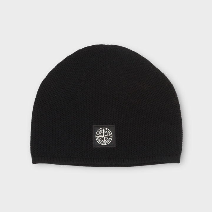 Stone Island hue i sort uld med kompaslogo