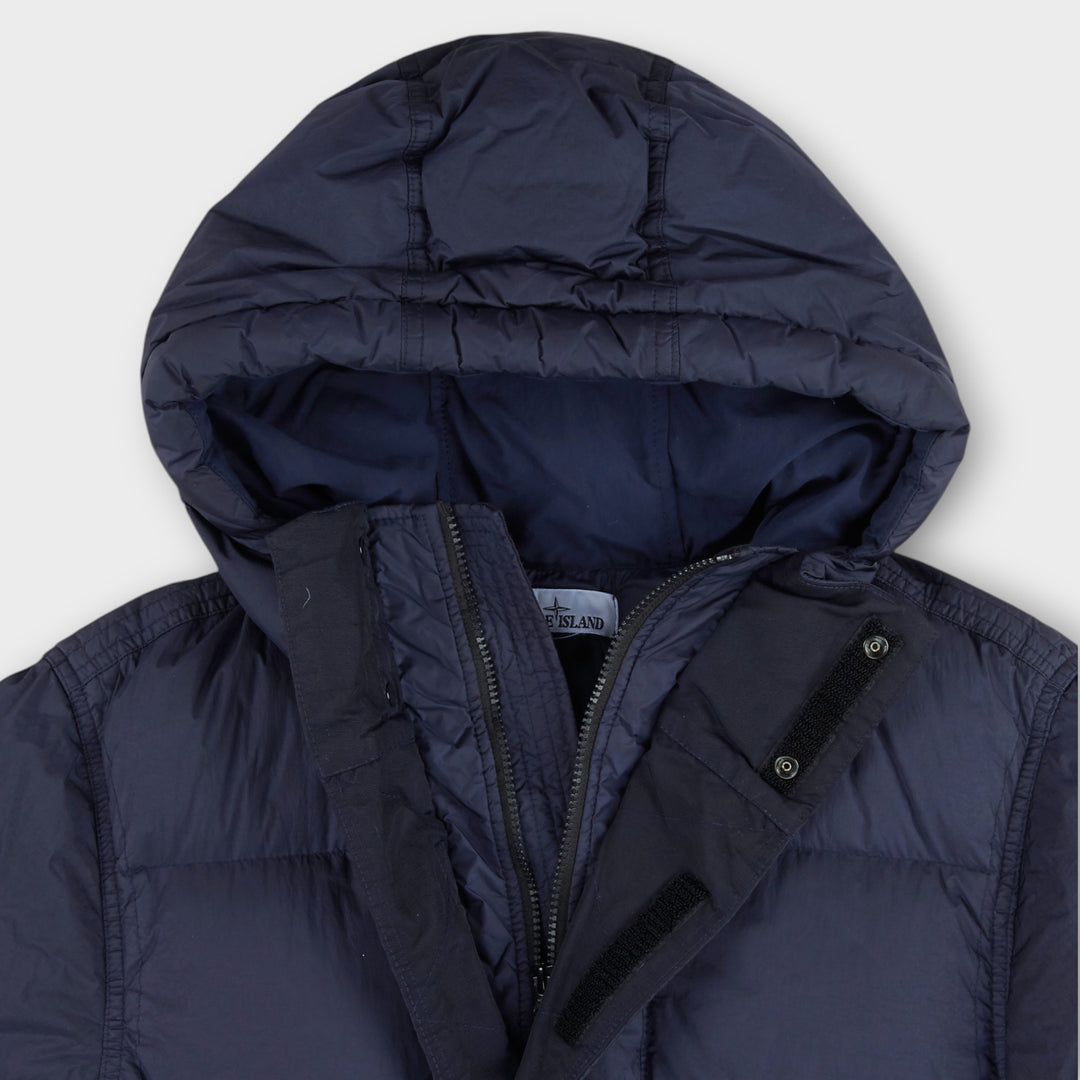 Stone Island Garment Dyed Crinkle Reps New Down Jacket Long