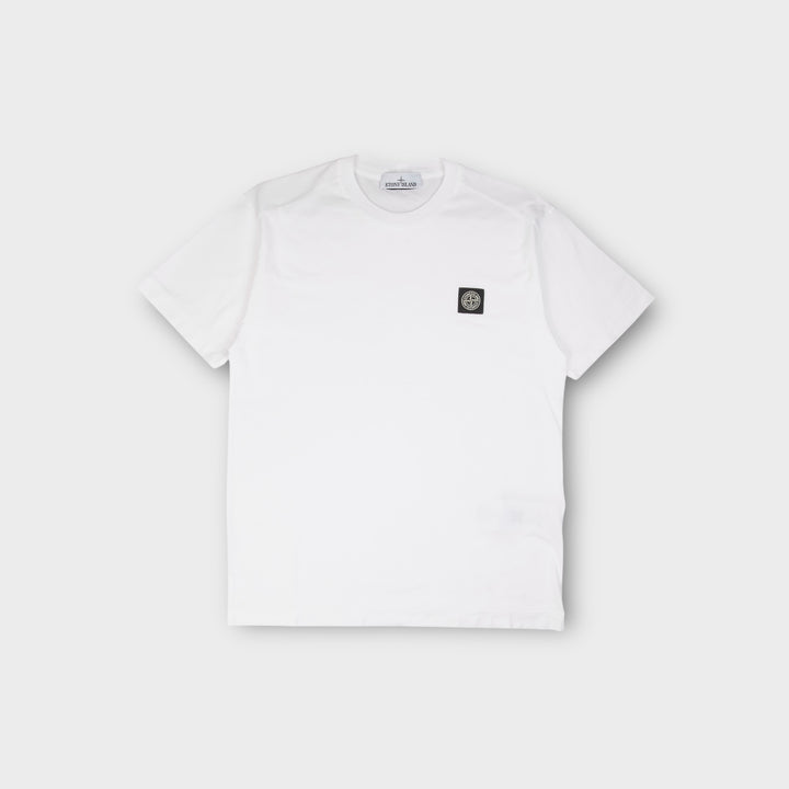 Stone Island Klassisk T-Shirt i Hvid