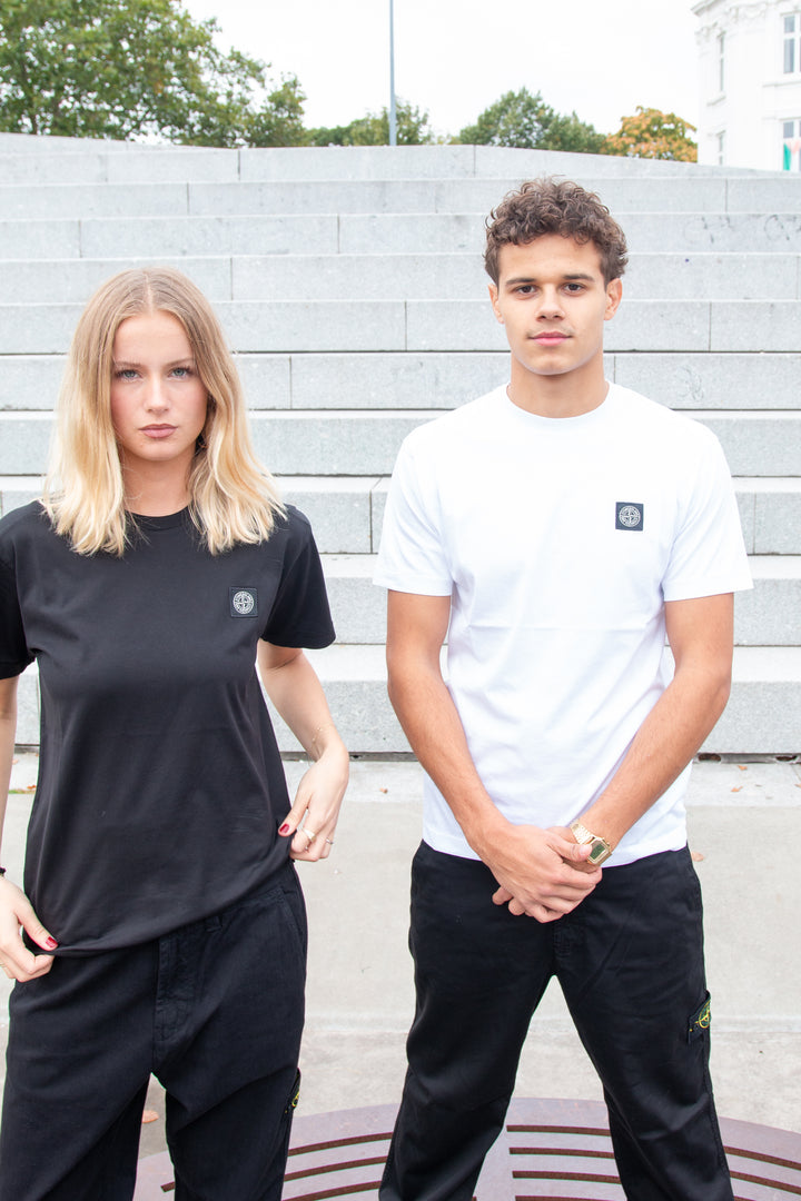 Stone Island Klassisk T-Shirt i Hvid