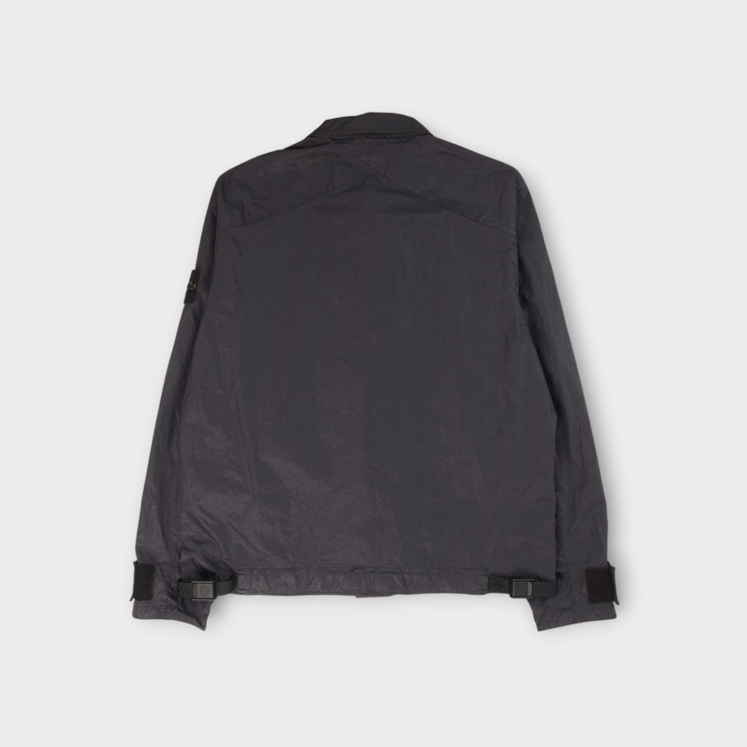 Navy Stone Island overshirt i let nylon med funktionelt design