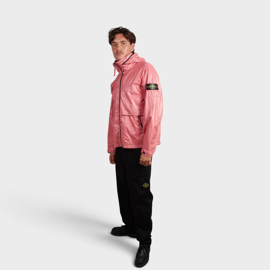 Stone Island Light Nylon 3L-TC Hooded Jakke i Pink