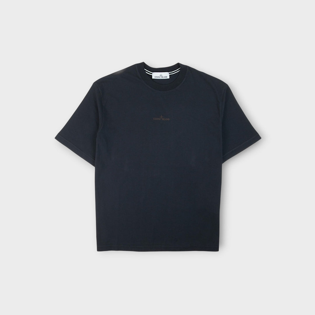Stone Island Logo Print T-Shirt i Black/Brown.