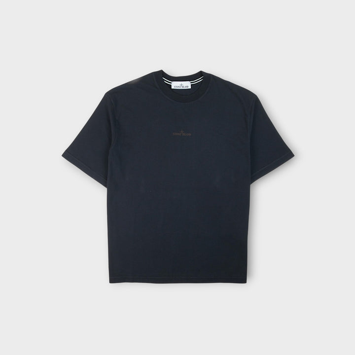Stone Island Logo Print T-Shirt i Black/Brown.