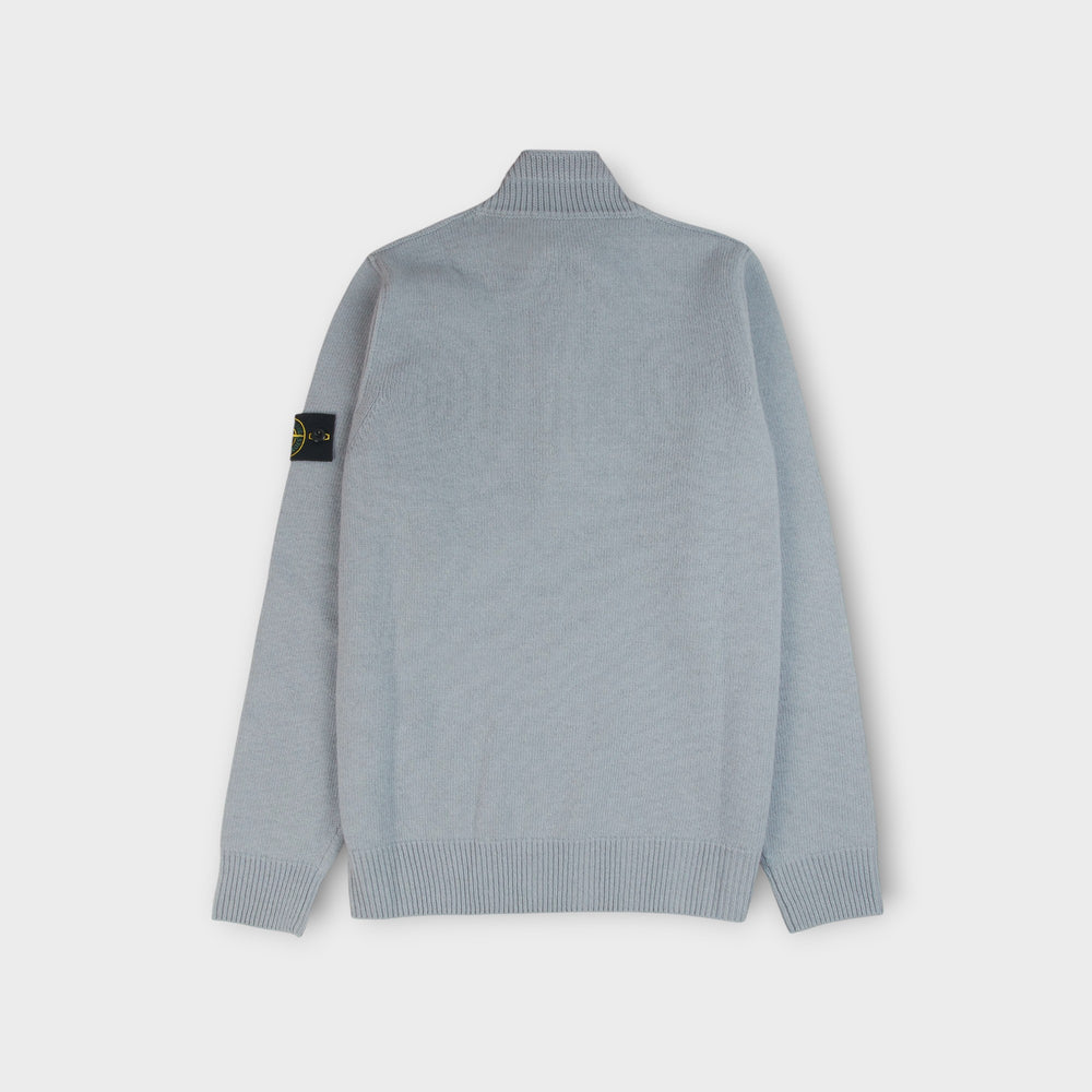 STONE ISLAND MAGLIA RWS BUTTON UP KNIT i LIGHT BLUE