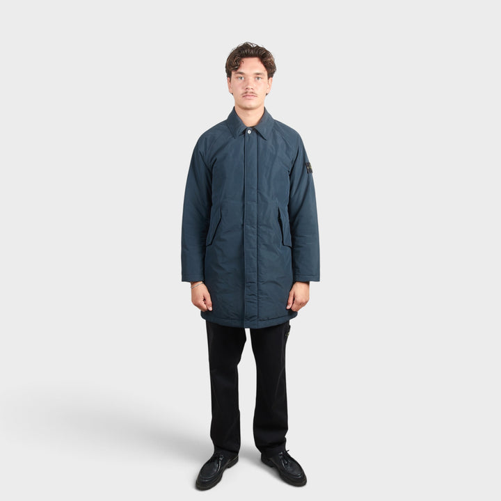 Stone Island Micro Reps Long Jacket i Navy