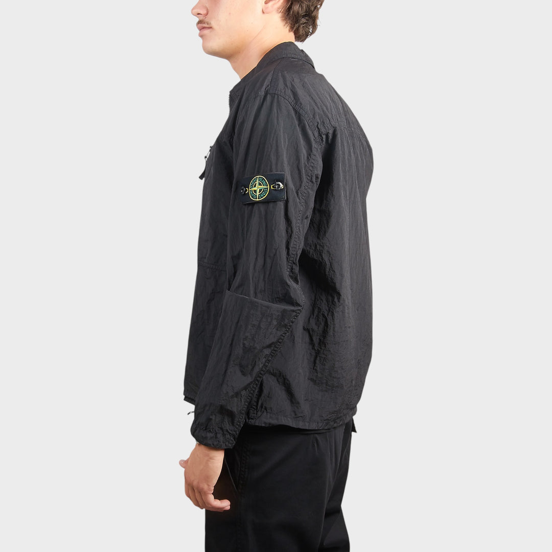 Stone Island Nylon Overshirt i Black