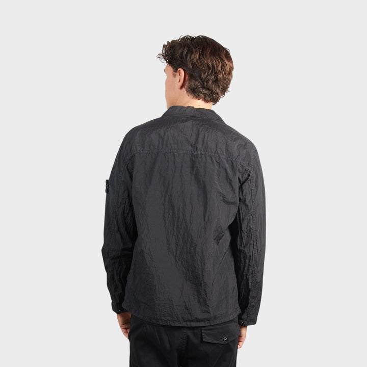 Stone Island Nylon Overshirt i Black