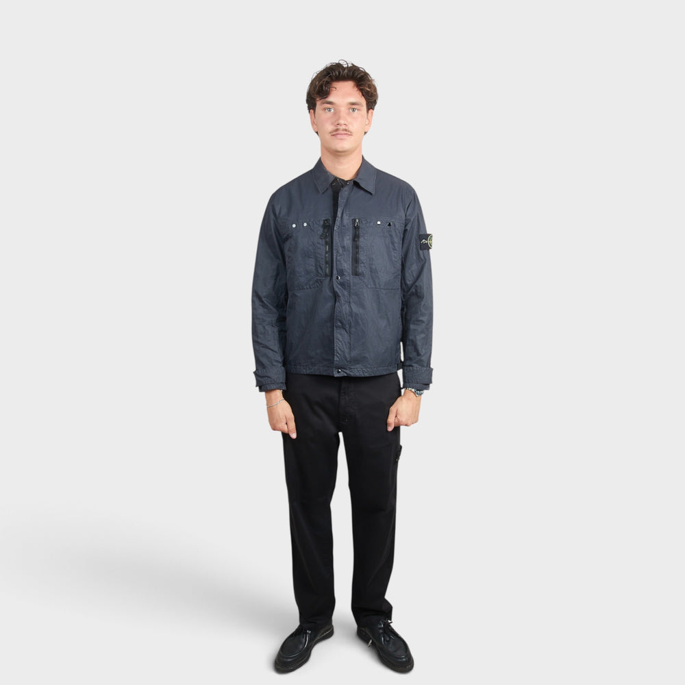 Stone Island Nylon Overshirt i Navy