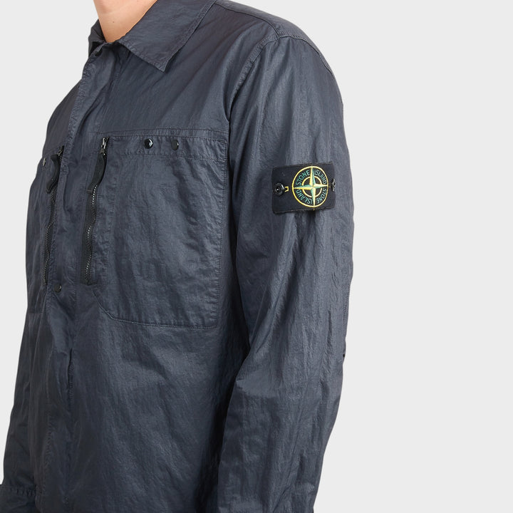 Stone Island Nylon Overshirt i Navy