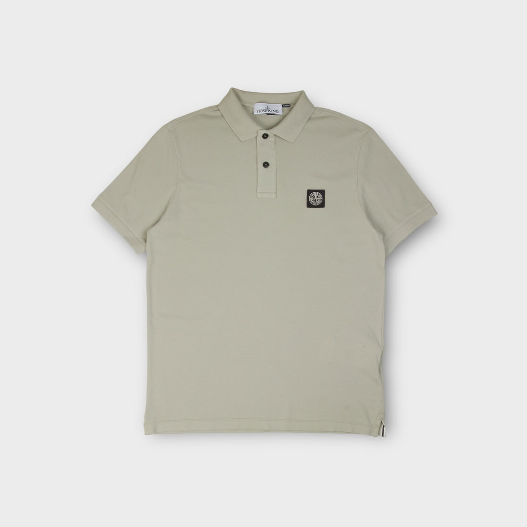 Stone Island Organic Cotton Pique Polo i Green