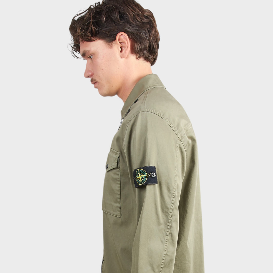 Stone Island Overshirt i Army Green