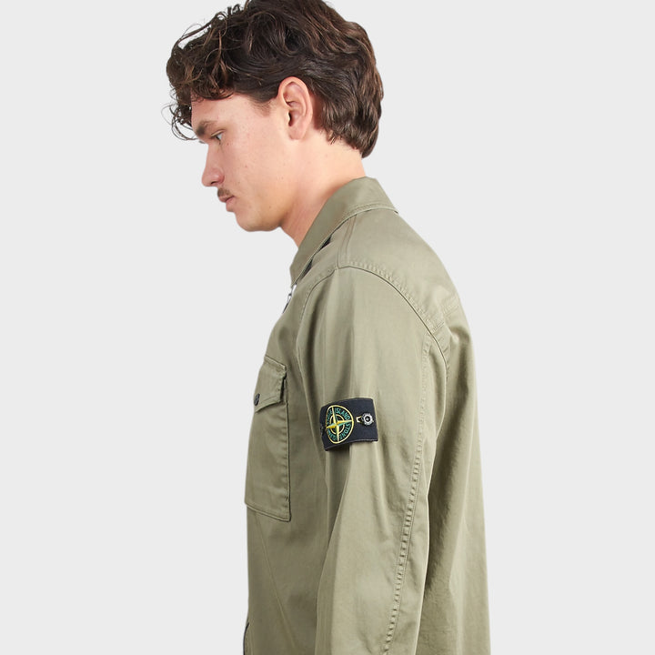 Stone Island Overshirt i Army Green