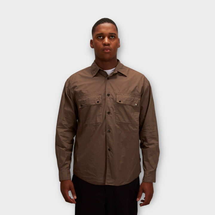 Stone Island 12505 Button Overshirt I Brun