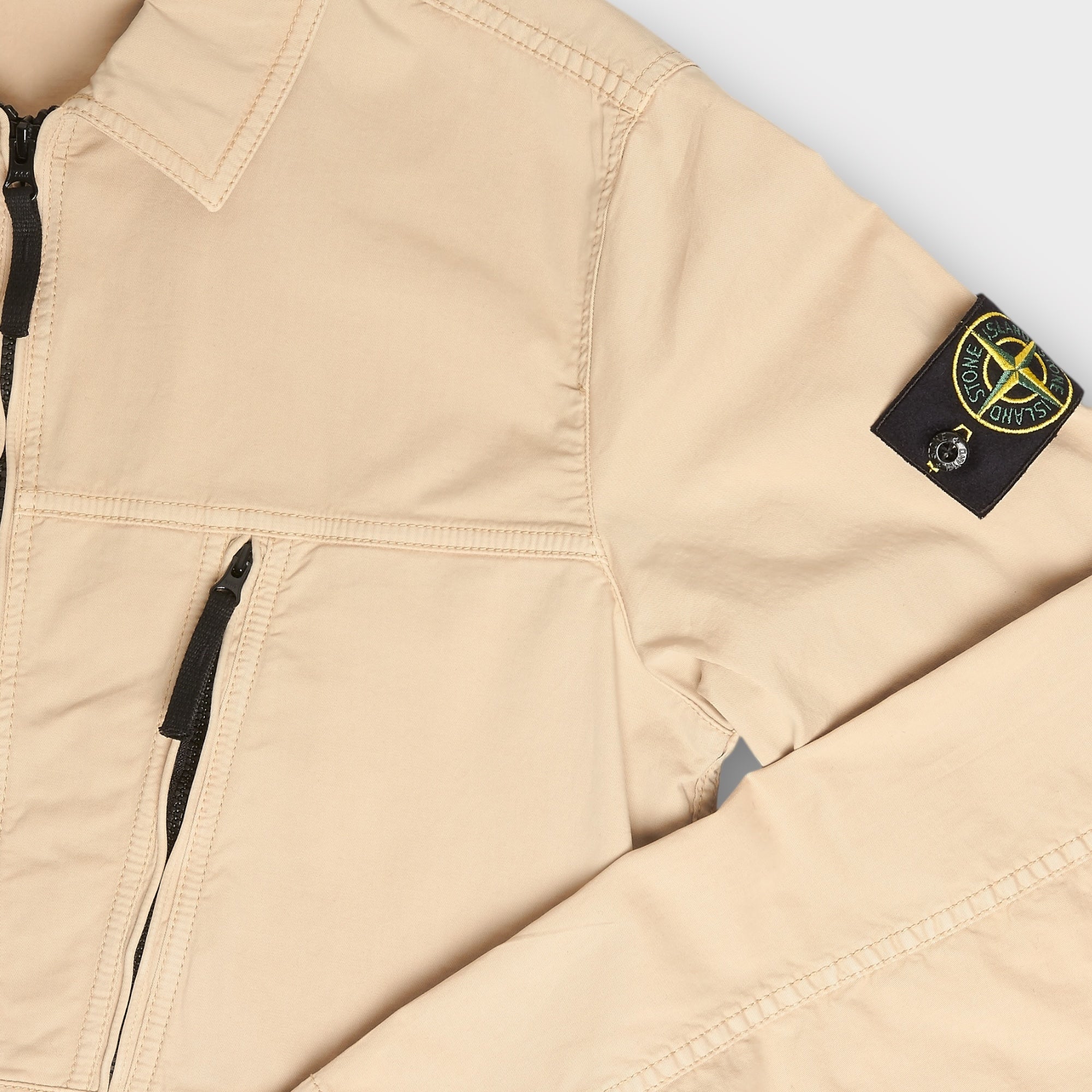 Stone Island Cotton Overshirt In Sand – Le-fix.com Stone Island Cotton Overshirt In Sand – Le-fix.com