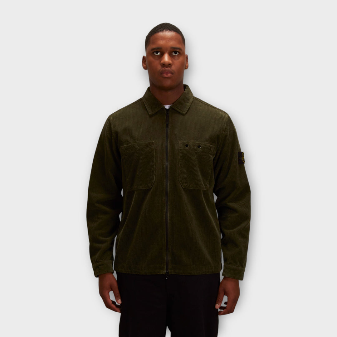 Stone Island 11604 Corduroy Overshirt I Grøn