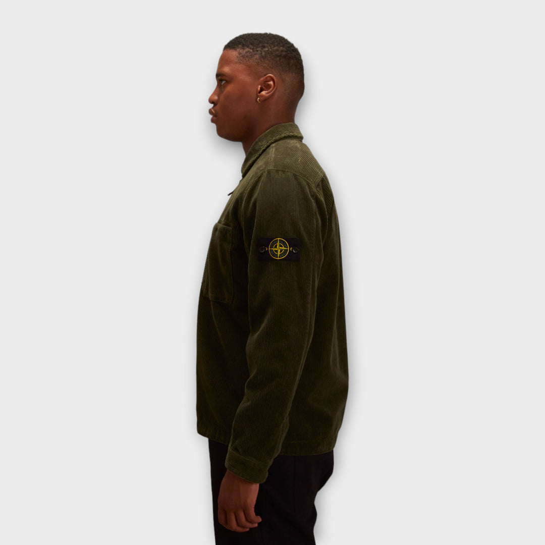 Stone Island 11604 Corduroy Overshirt I Grøn