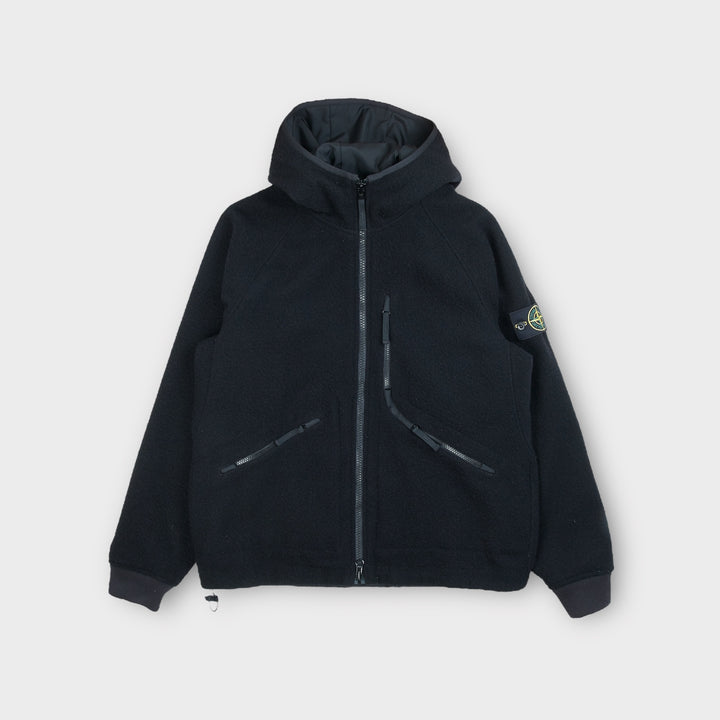 Stone Island Panno Ratinato jakke i navy stylet med outfit