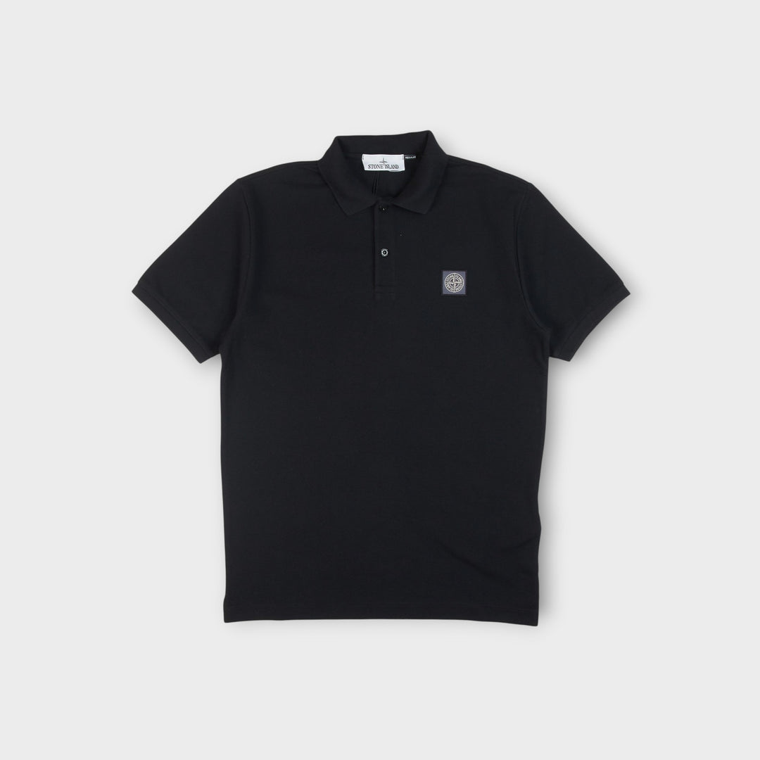 Stone Island Regular Fit Polo i Navy Blue med Compass Patch.