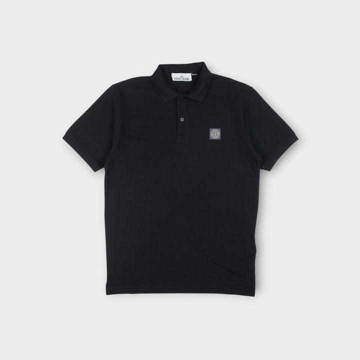 Stone Island Regular Fit Polo i Navy Blue med Compass Patch.