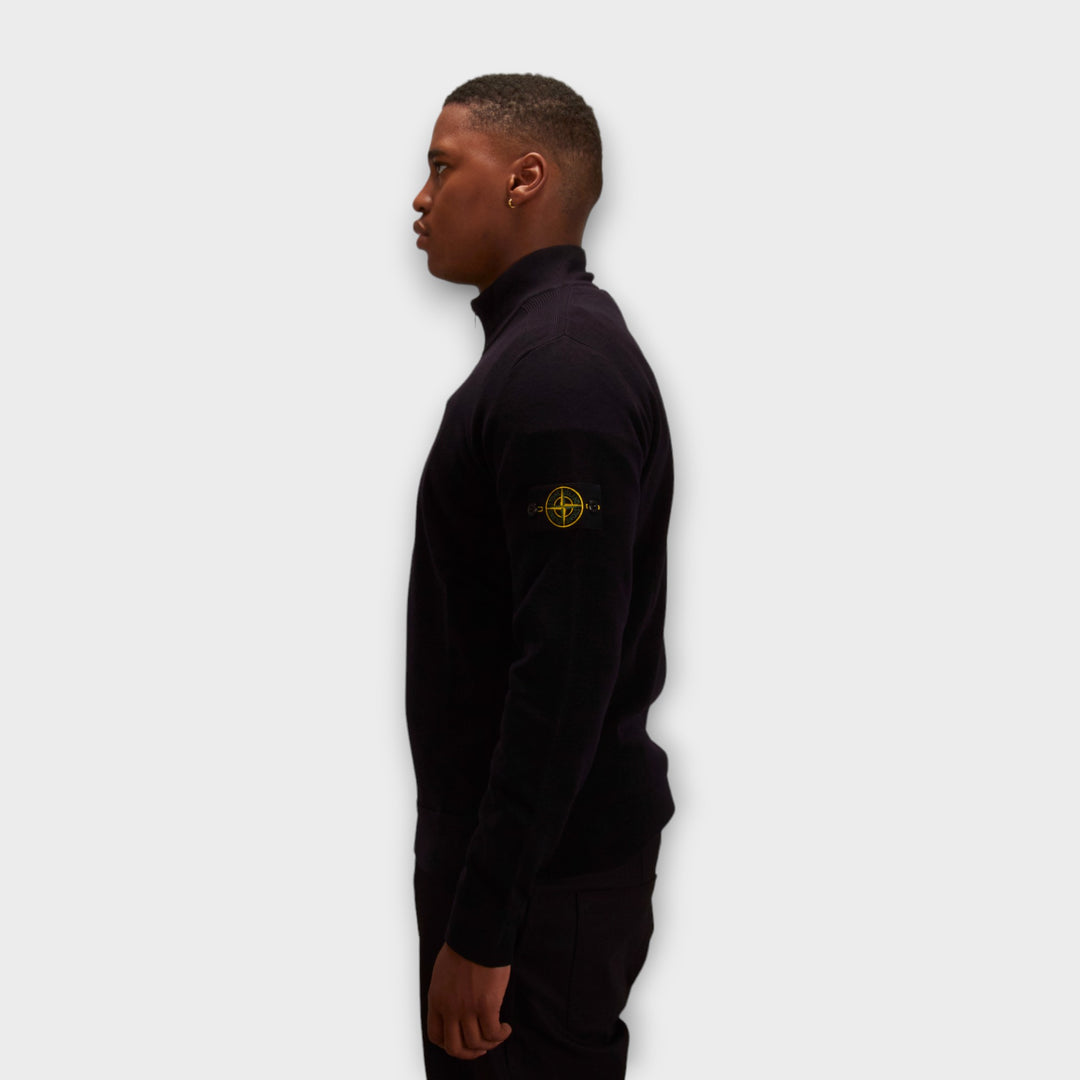 Stone Island 521A1 Q-Zip Knit I Sort