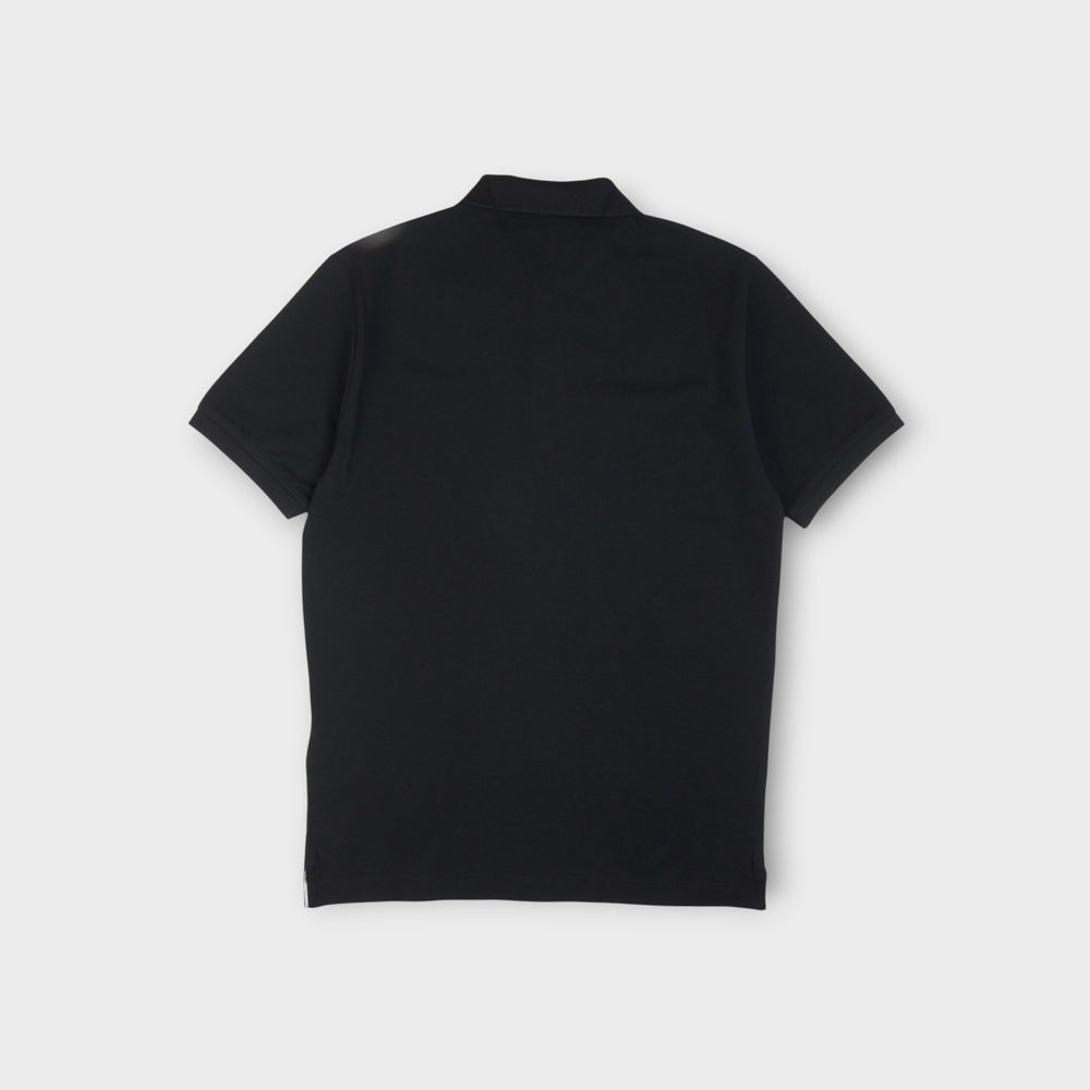 Stone Island kortærmet polo i mørkeblå bomuldspiqué.