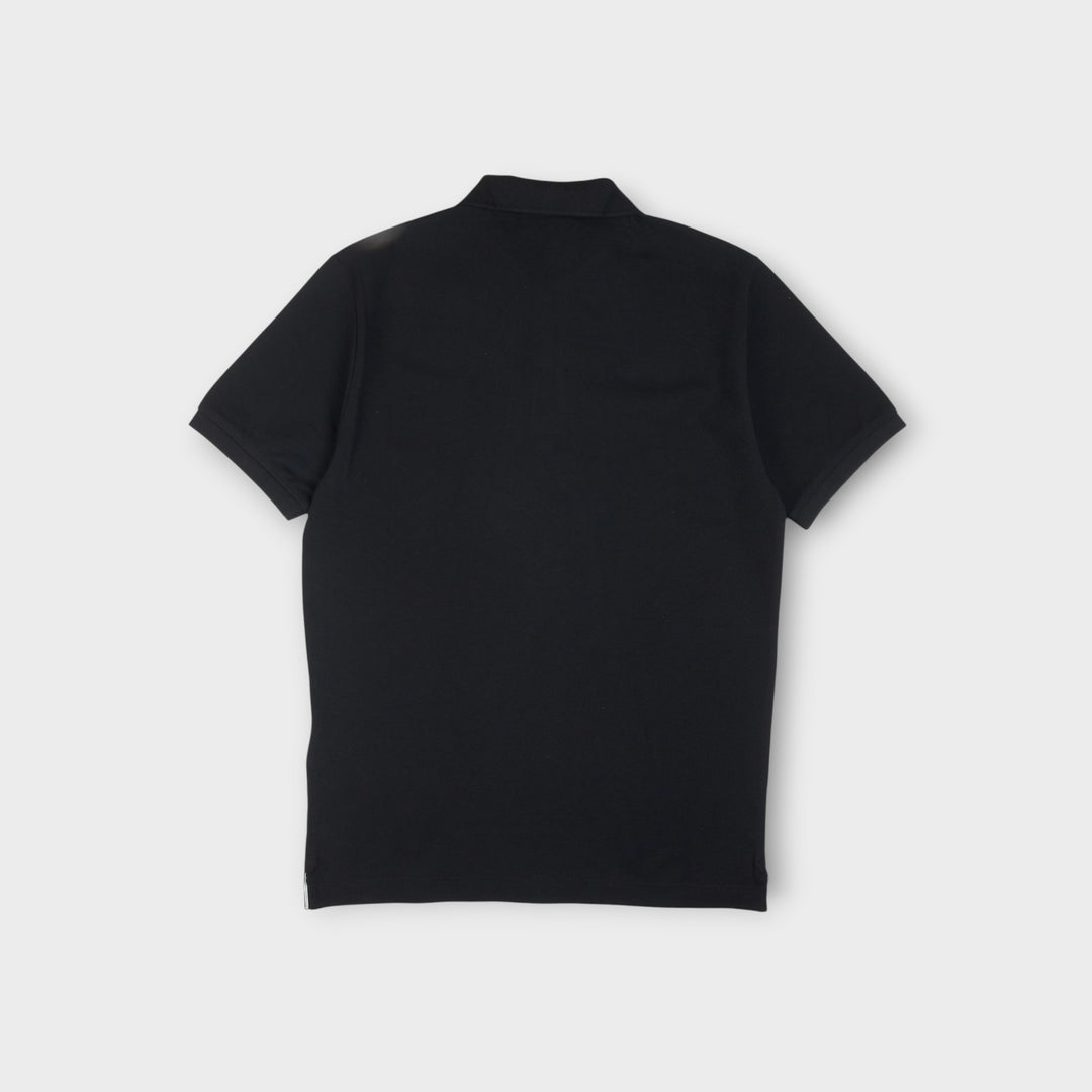 Stone Island kortærmet polo i mørkeblå bomuldspiqué.
