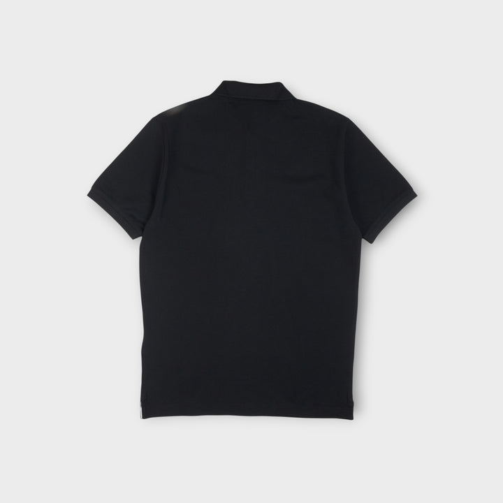 Stone Island kortærmet polo i mørkeblå bomuldspiqué.