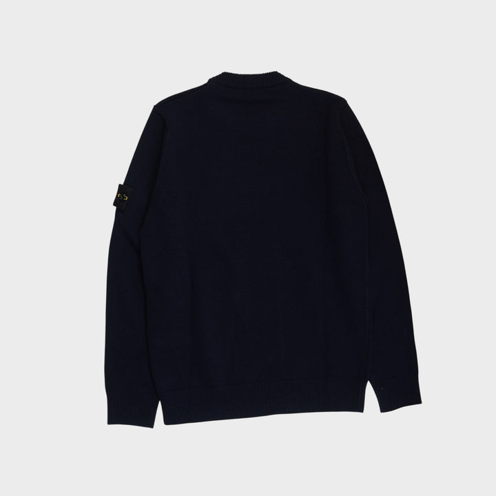 Stone Island RWS uldstrik i Navy set bagfra